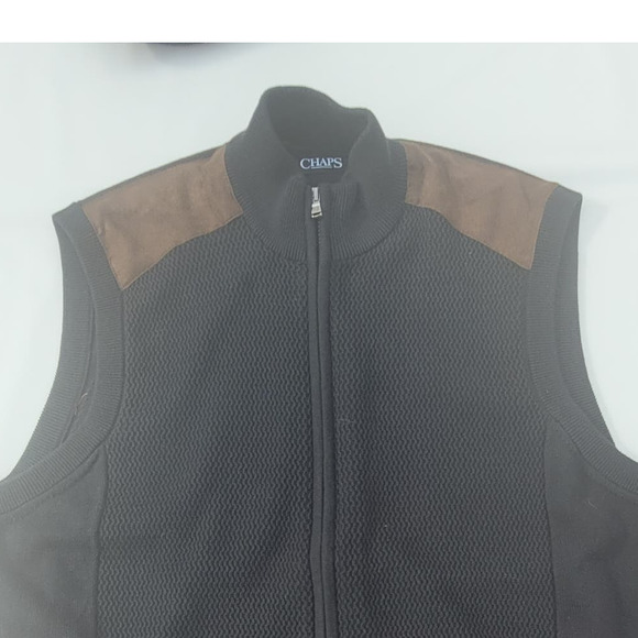 Vintage Ralph Lauren Chaps Sweater Vest Black - Picture 4 of 7